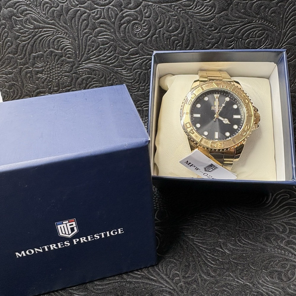 Invicta Montres Prestige Men's Gold/Black Watch 43mm MPW-0263 New In Box - Picture 2 of 10